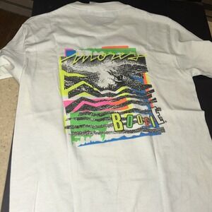VTG 90s Surf MoreyBoogie Big Waves Tie Due Graphic T Shirt Adult M USA Rare